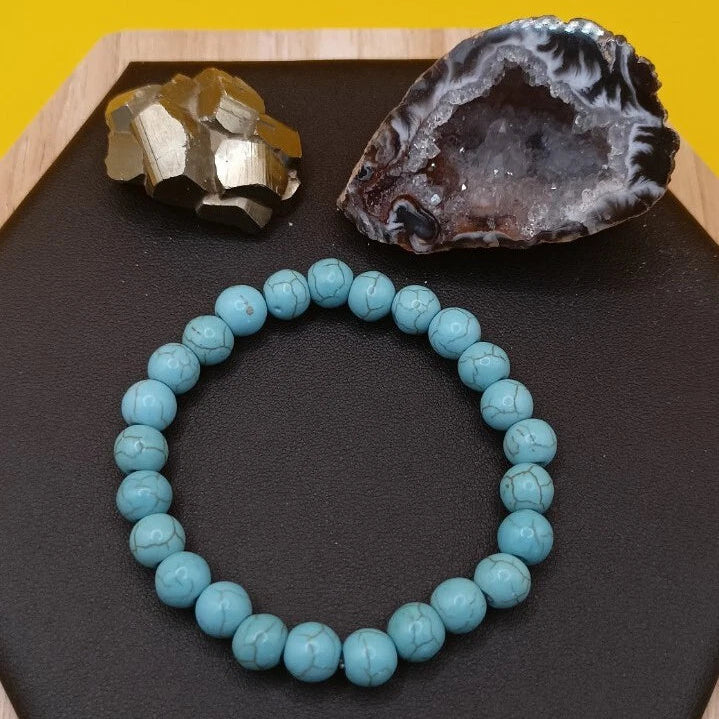 Bracelet Pierre Holwite turquoise, rouge, rose teinté My Store