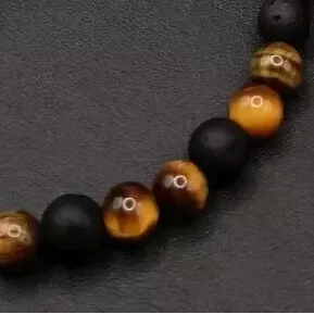 Bracelet Pierre Oeil De Tigre Pierre De Lave - Protection Les Gemmes de l'Ursuya