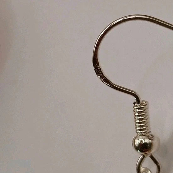 Boucles D'oreilles Fermoirs Argent Zoisite Naturelle Libellule Les Gemmes de l'Ursuya