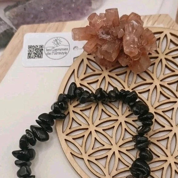Bracelet En Pierre Naturelle Obsidienne Les Gemmes de l'Ursuya