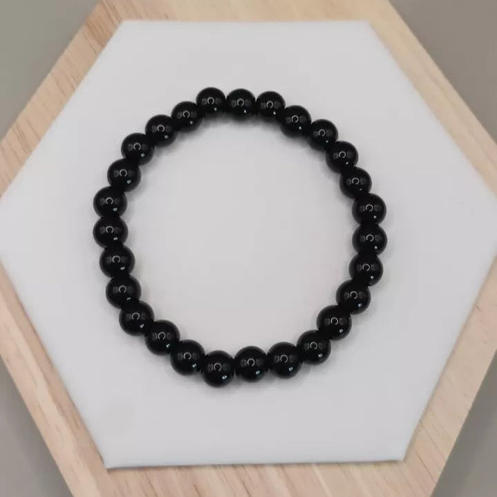 Bracelet En Pierre Onyx Noir ou blanc My Store