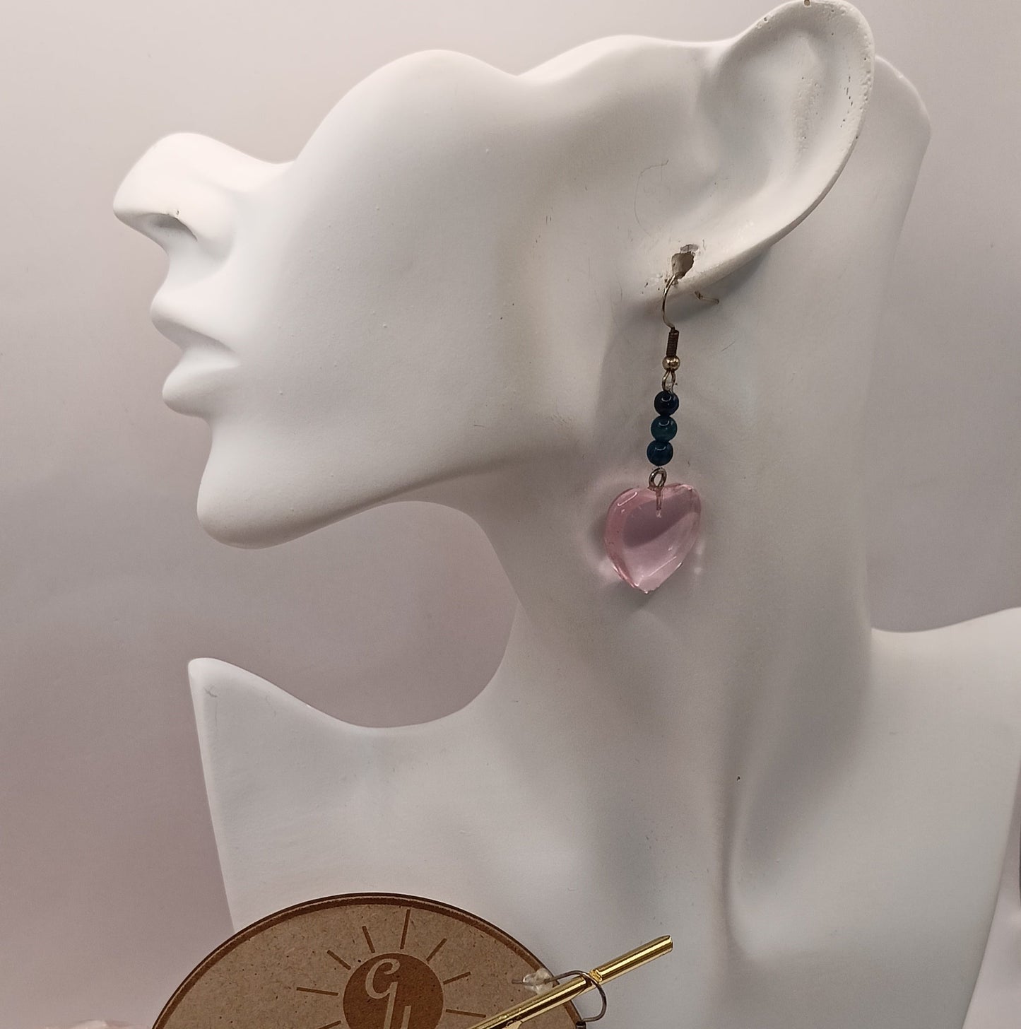 Boucles d'oreilles oeil du faucon argenté–Acier Inoxydable | Les Gemmes de l'Ursuya