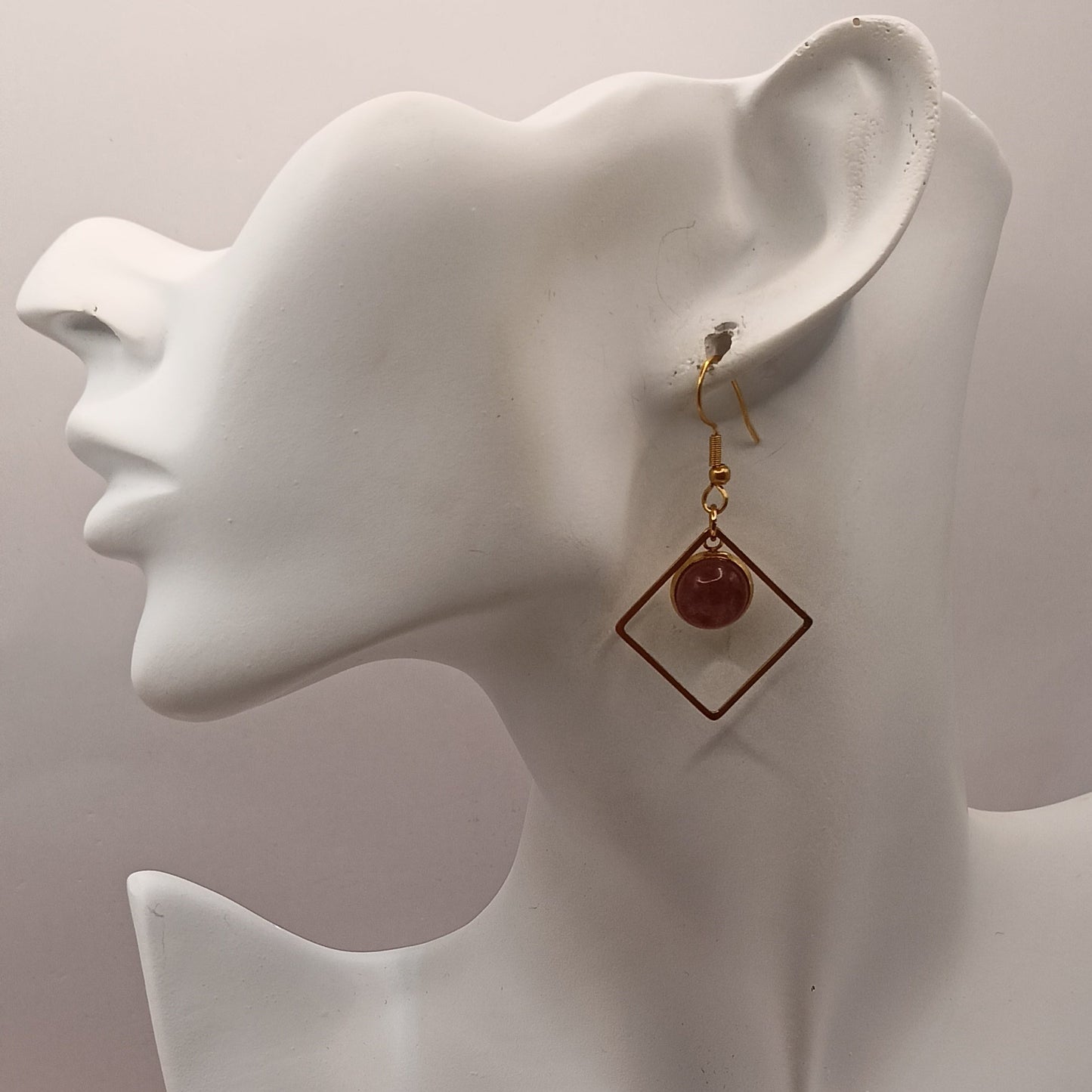 Boucles d'oreilles Tourmaline pierre