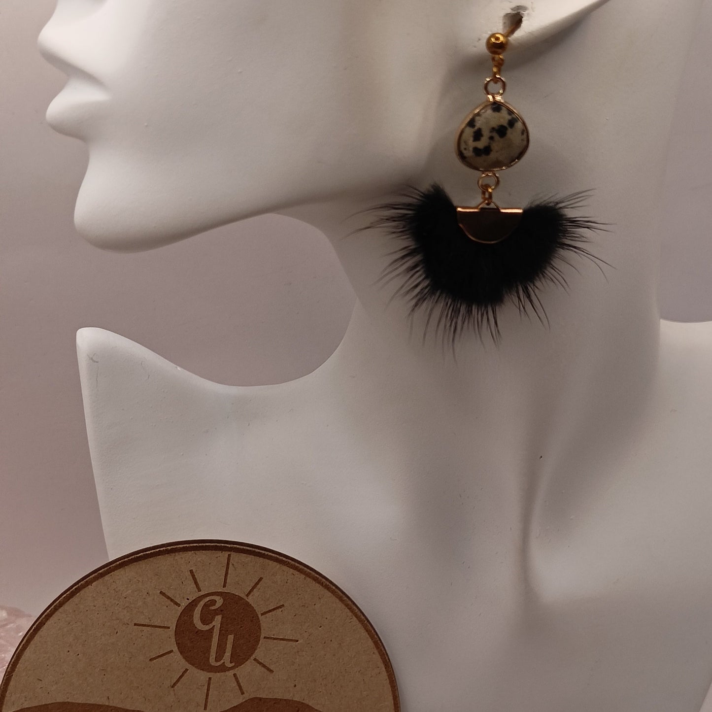 Boucles d'oreilles JASPE pierres naturelles