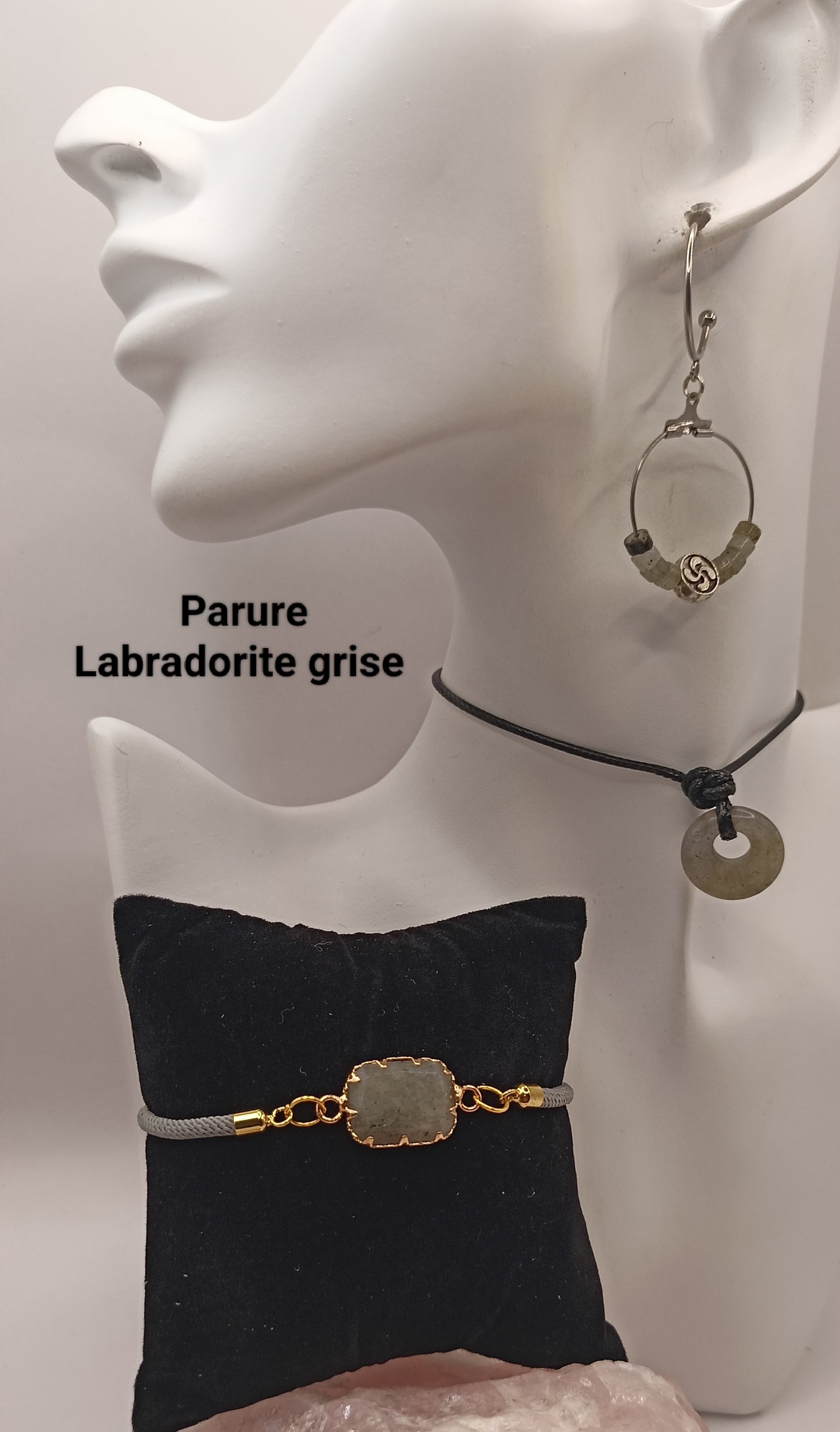Parure Basque Lauburu Et Pierre Naturelle labradorite