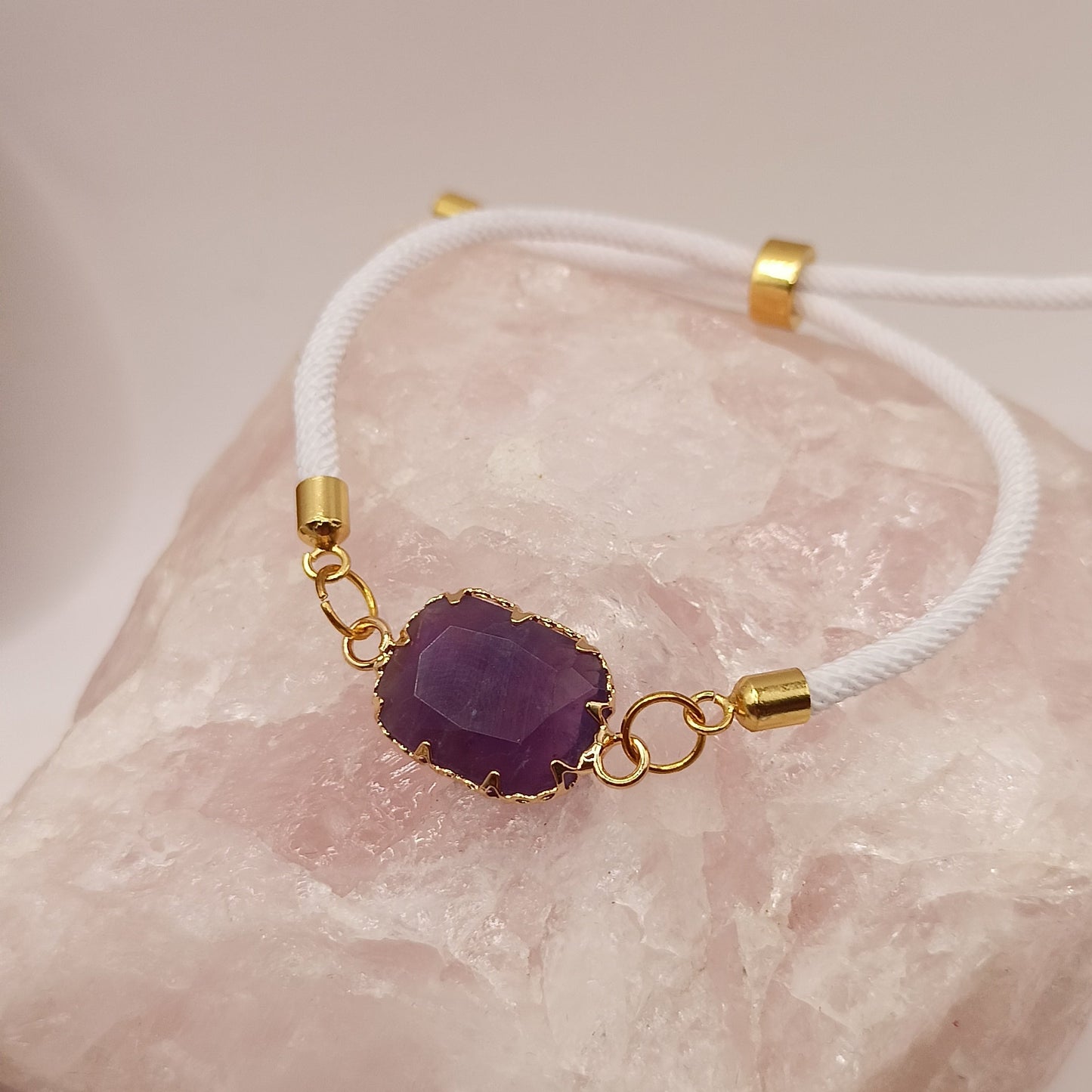 Bracelet ajustable Et Pierre Naturelle AMETHYSTE