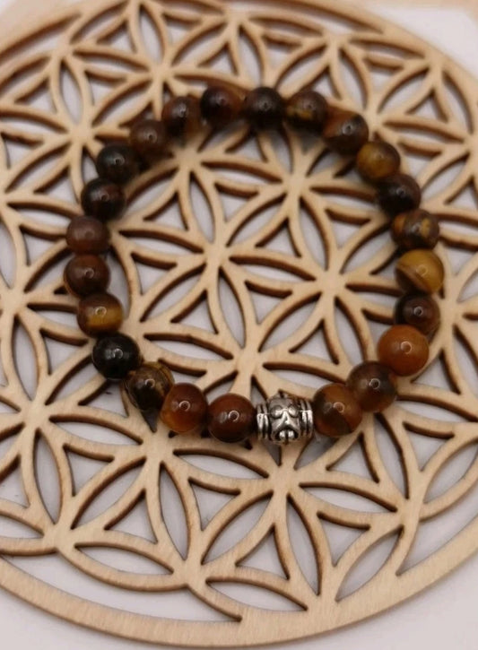 Bracelet Pierre Naturelle Oeil De Tigre et fantaisie