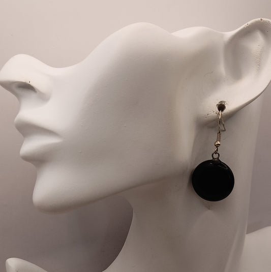 Boucles D'oreilles Pierre Naturelle onyx
