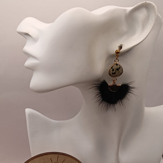 Boucles d'oreilles JASPE pierres naturelles