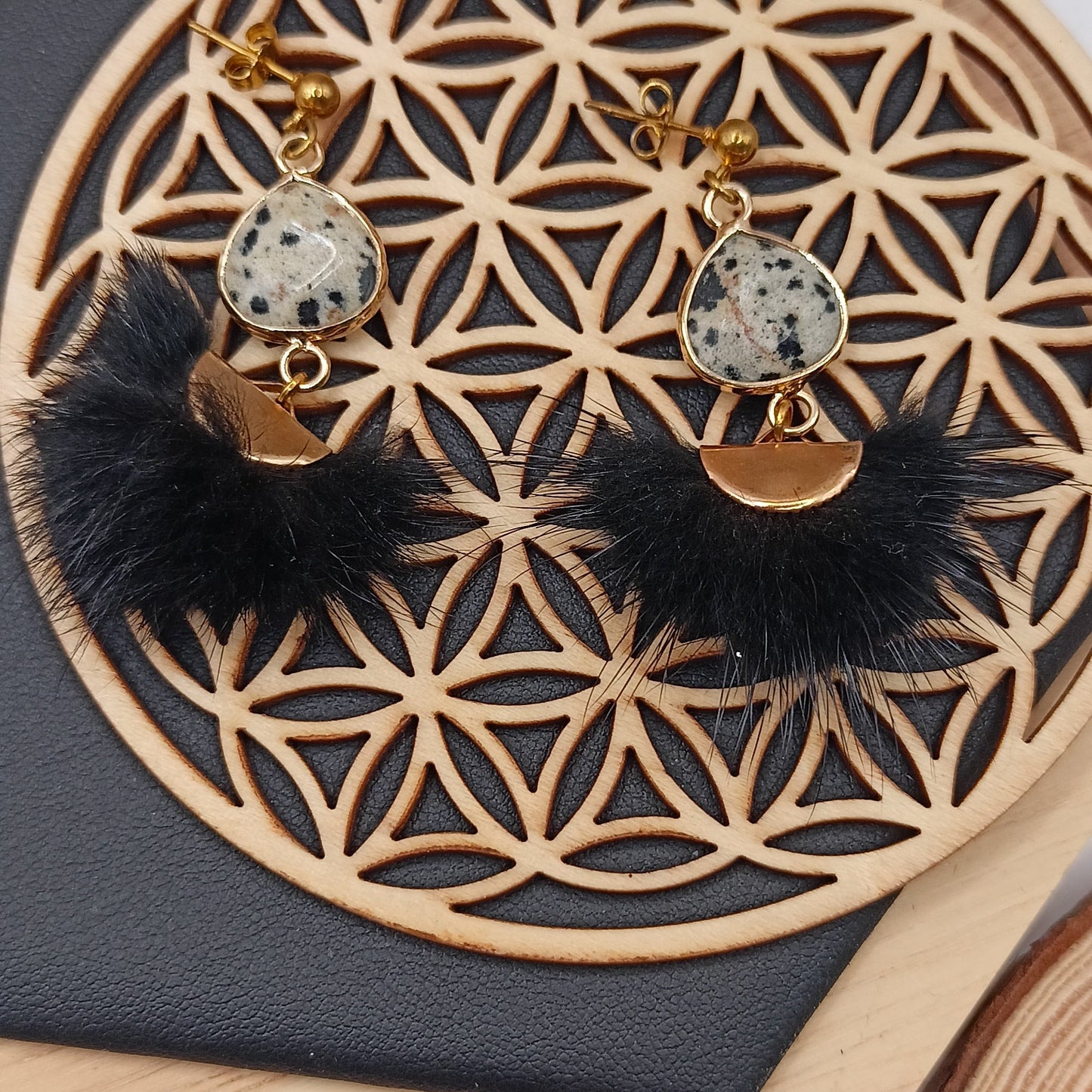 Boucles d'oreilles JASPE pierres naturelles