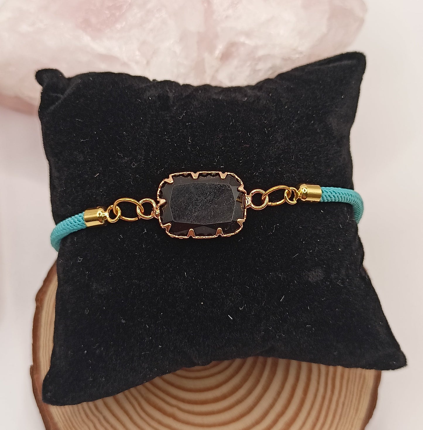 Bracelet ajustable Et Pierre Naturelle OBSIDIENNE