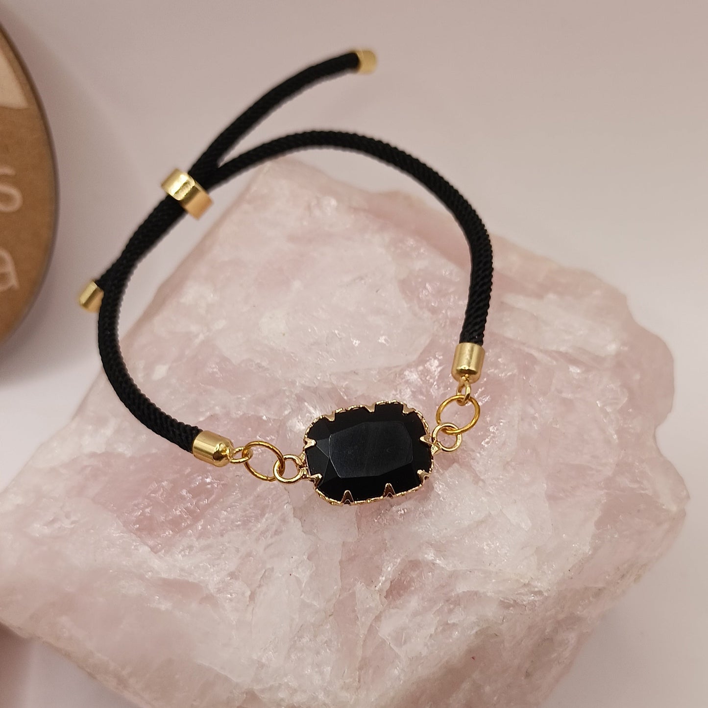Bracelet ajustable Et Pierre Naturelle OBSIDIENNE