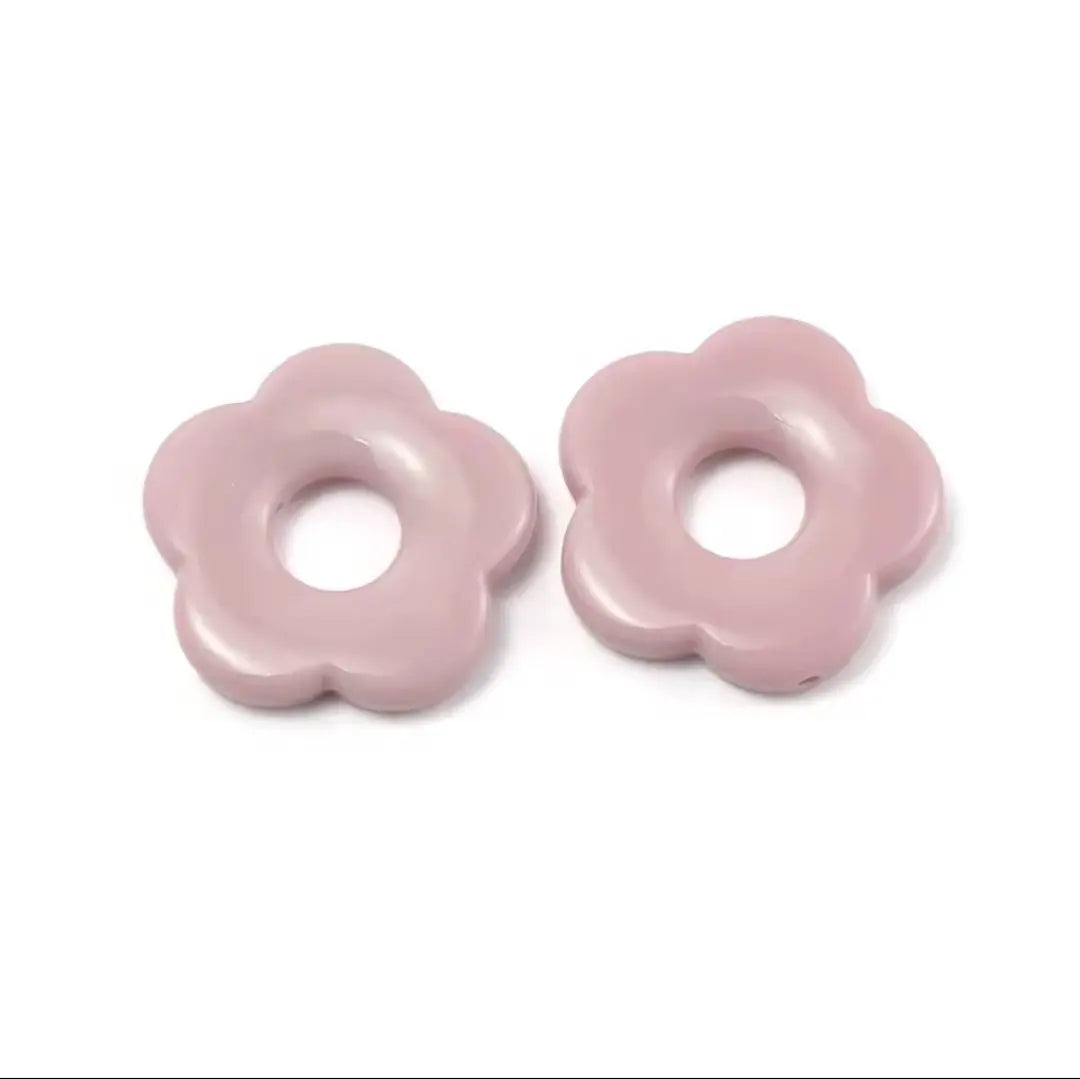 Boucles d'oreille avec grande fleurs en résine _ Interchangeables Les Gemmes de l'Ursuya
