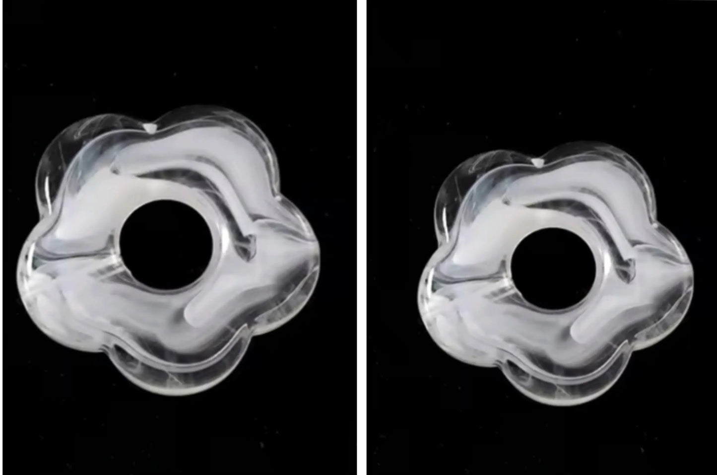 Boucles d'oreille avec grande fleurs en résine _ Interchangeables Les Gemmes de l'Ursuya