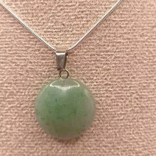 Pendentif Pierre Naturelle Aventurine Verte ou Orange Les Gemmes de l'Ursuya