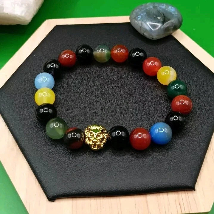 Bracelet Pierre Naturelle Tourmaline Multicolore Les Gemmes de l'Ursuya